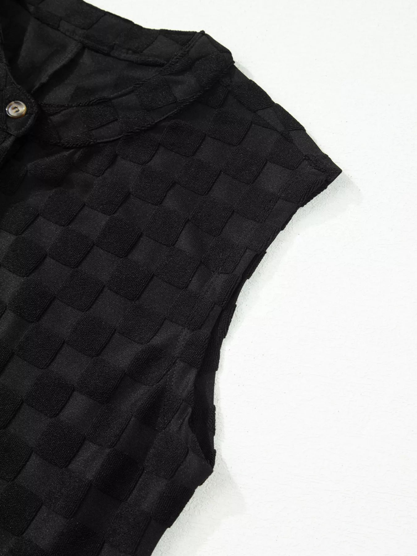 Checkered Sleeveless Wide Leg Jumpsuit for Women