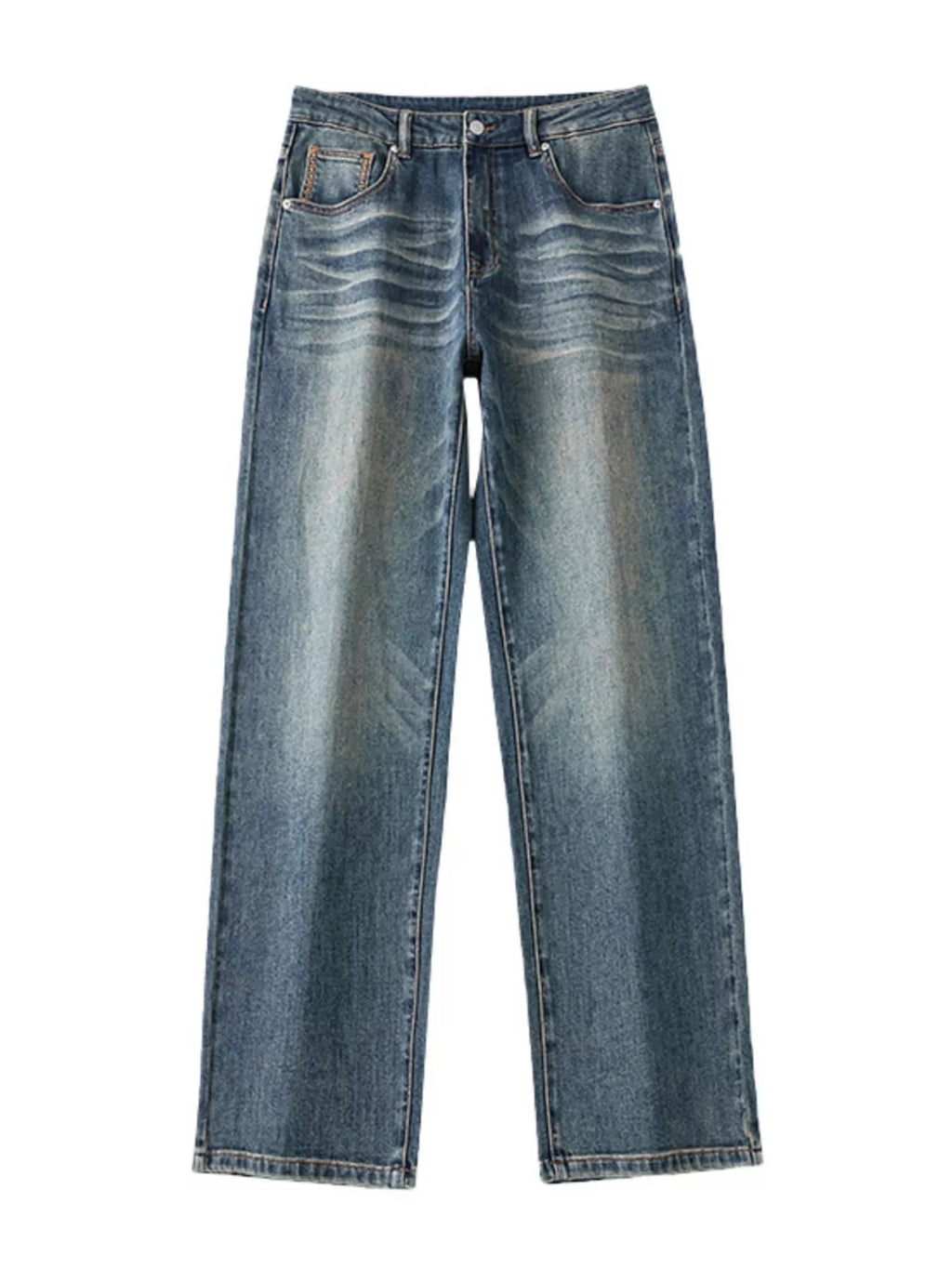 Wide Leg Jeans in Medium for Men