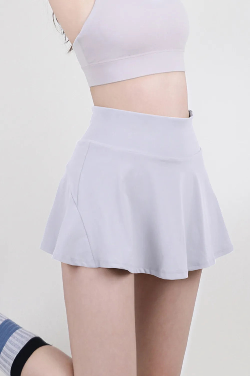 High Waist Pleated Active Skirt in Hot Pink for Women