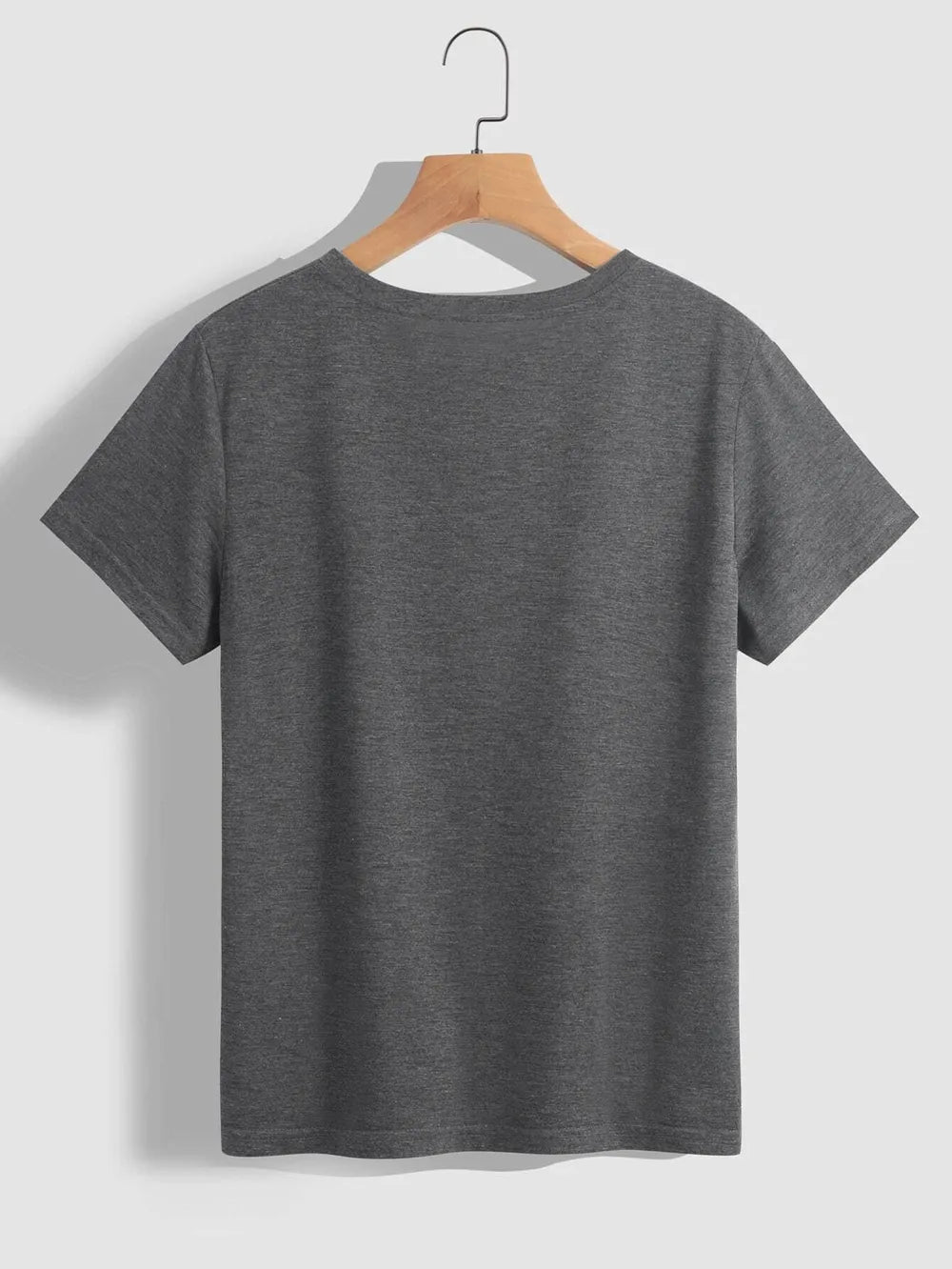 Mardi Gras Graphic Round Neck Short Sleeve T-Shirt in Black for Women