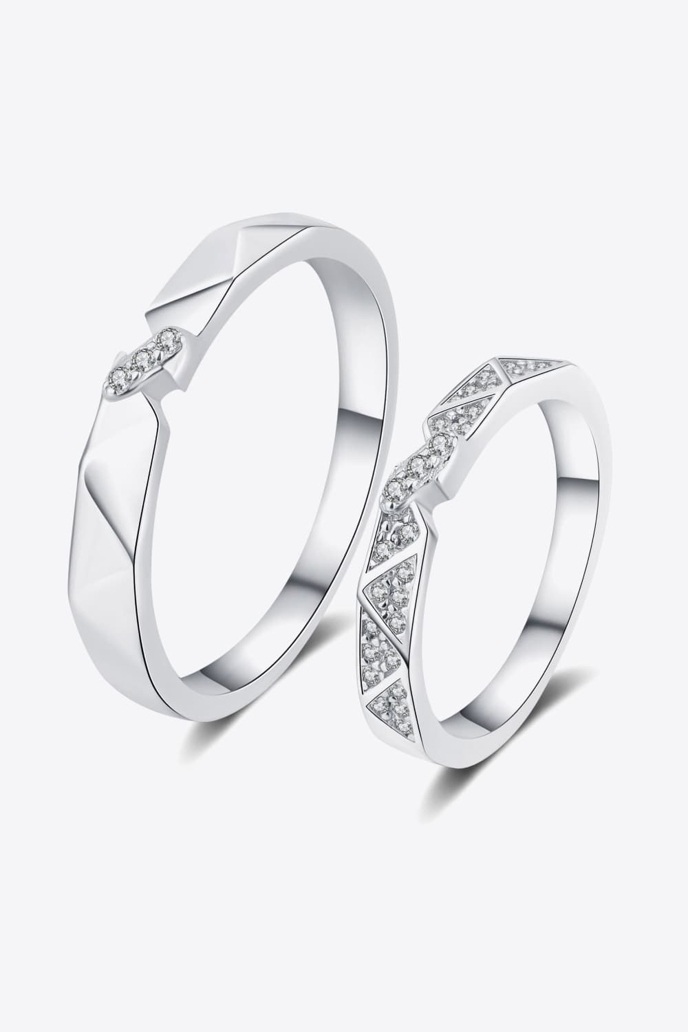 Moissanite Minimalist Rhodium-Plated Ring in Men for Women