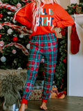 All Is Graphic Christmas Plaid Pajamas Set in Red for Women