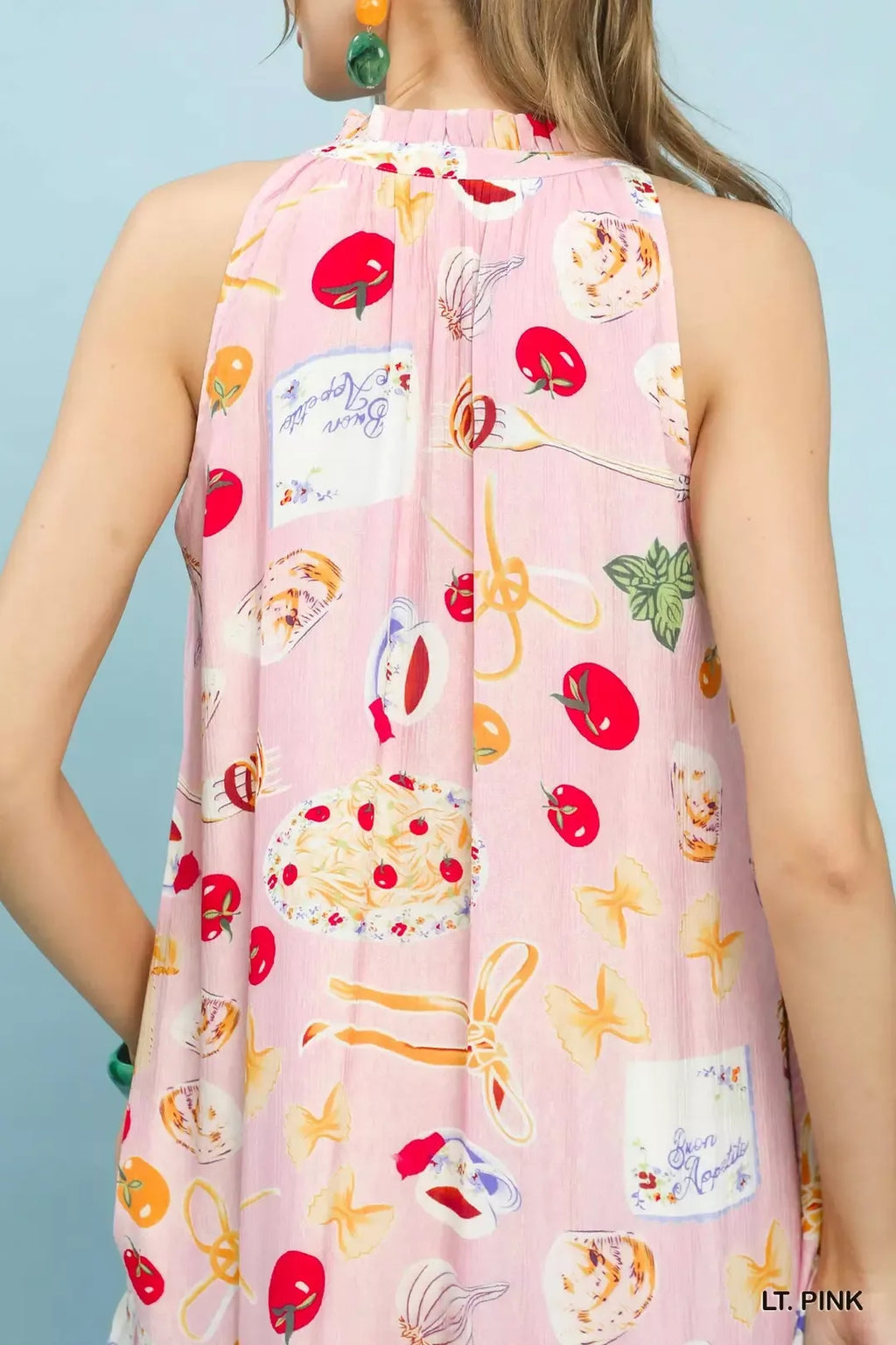 Abstract Print Tiered Halter Midi Dress for Women