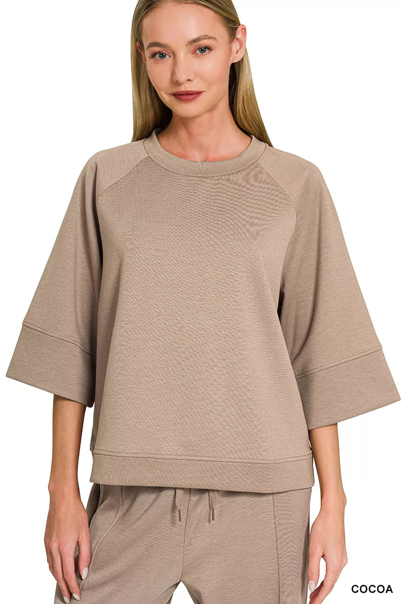 Scuba 3/ 4 Sleeve Pullover & Pants Set for Women