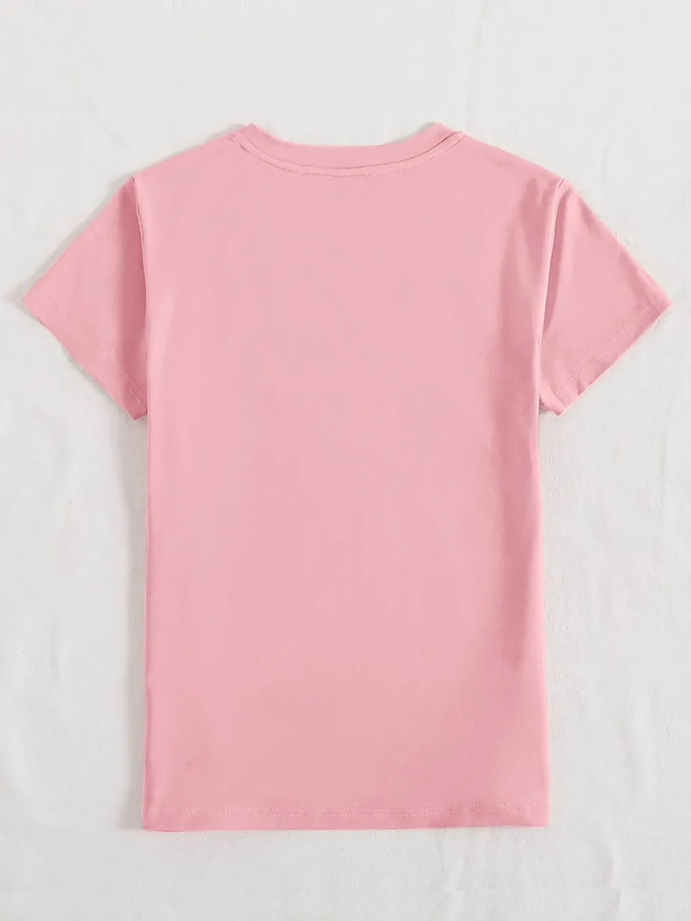 Easter Vibes Round Neck Short Sleeve T-Shirt in White for Women