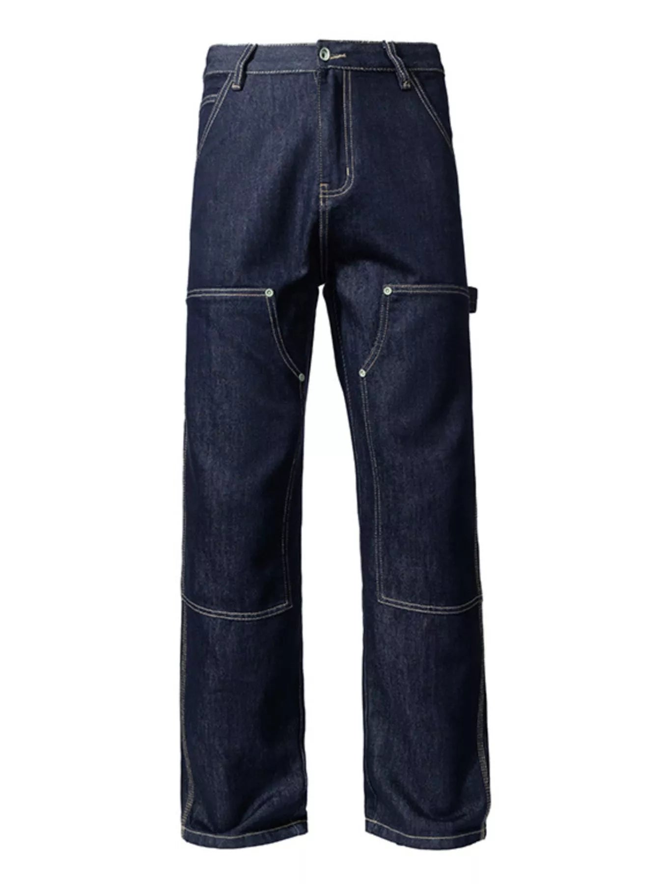 Wide Leg Jeans in Dark Navy for Men