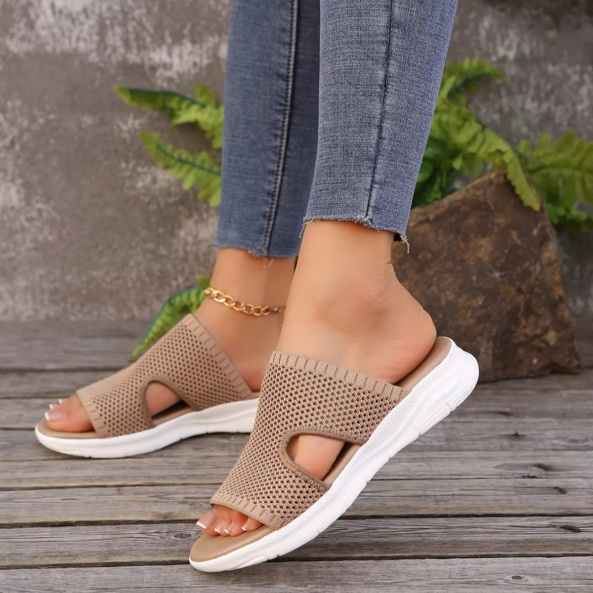 Breathable Mesh Open Toe Sandals for Women