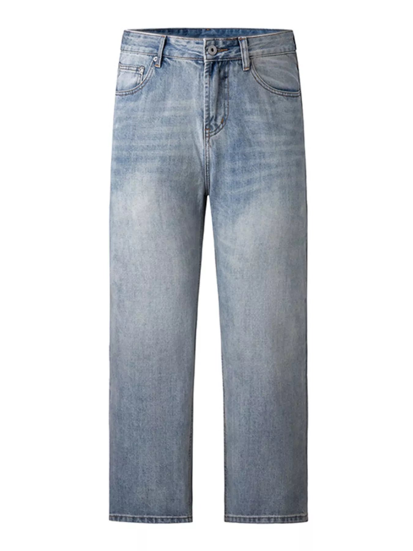 Wash Loose Fit Jeans in Light Blue for Men