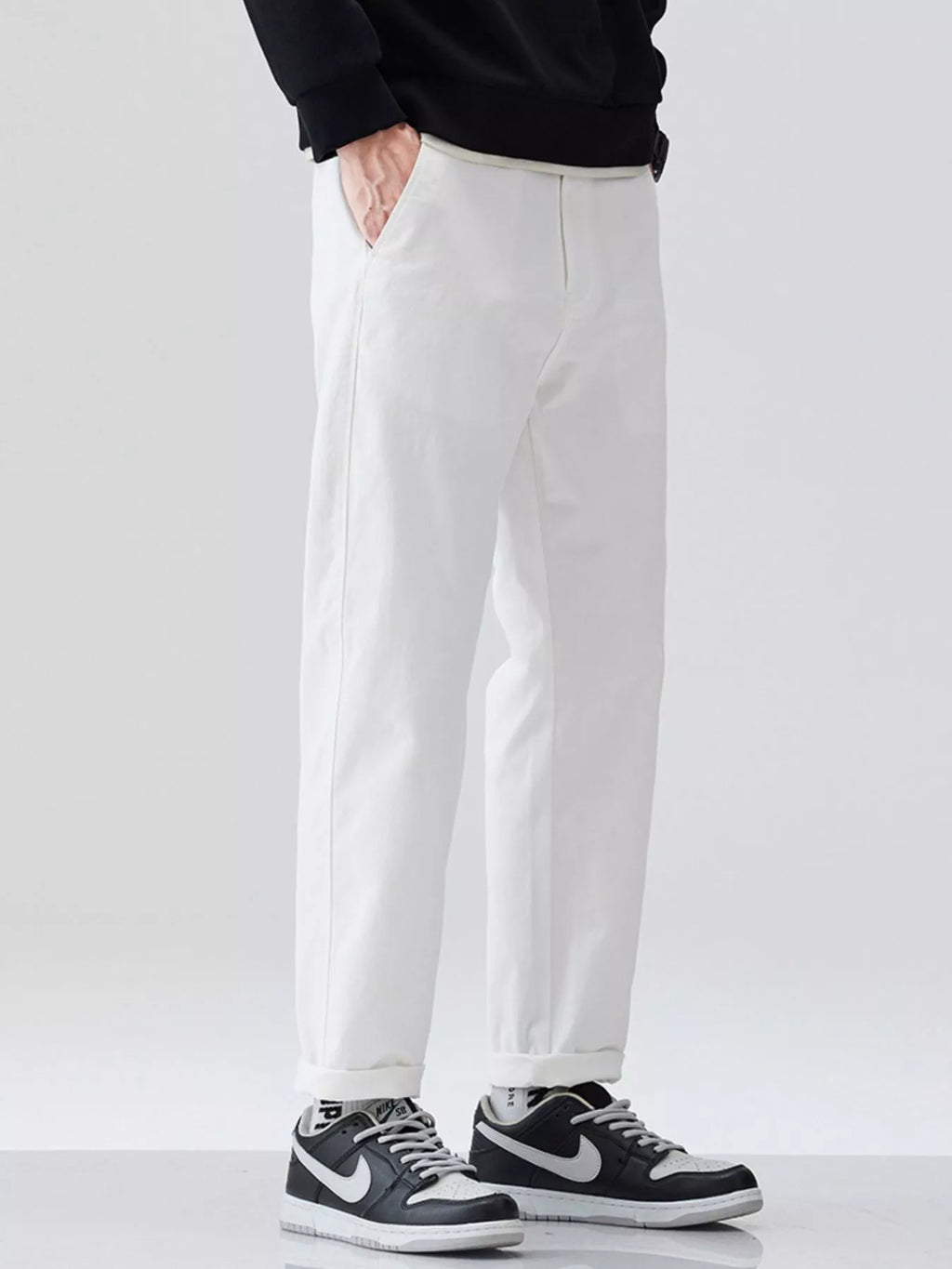 Loose Fit Pants in Dark Gray for Men