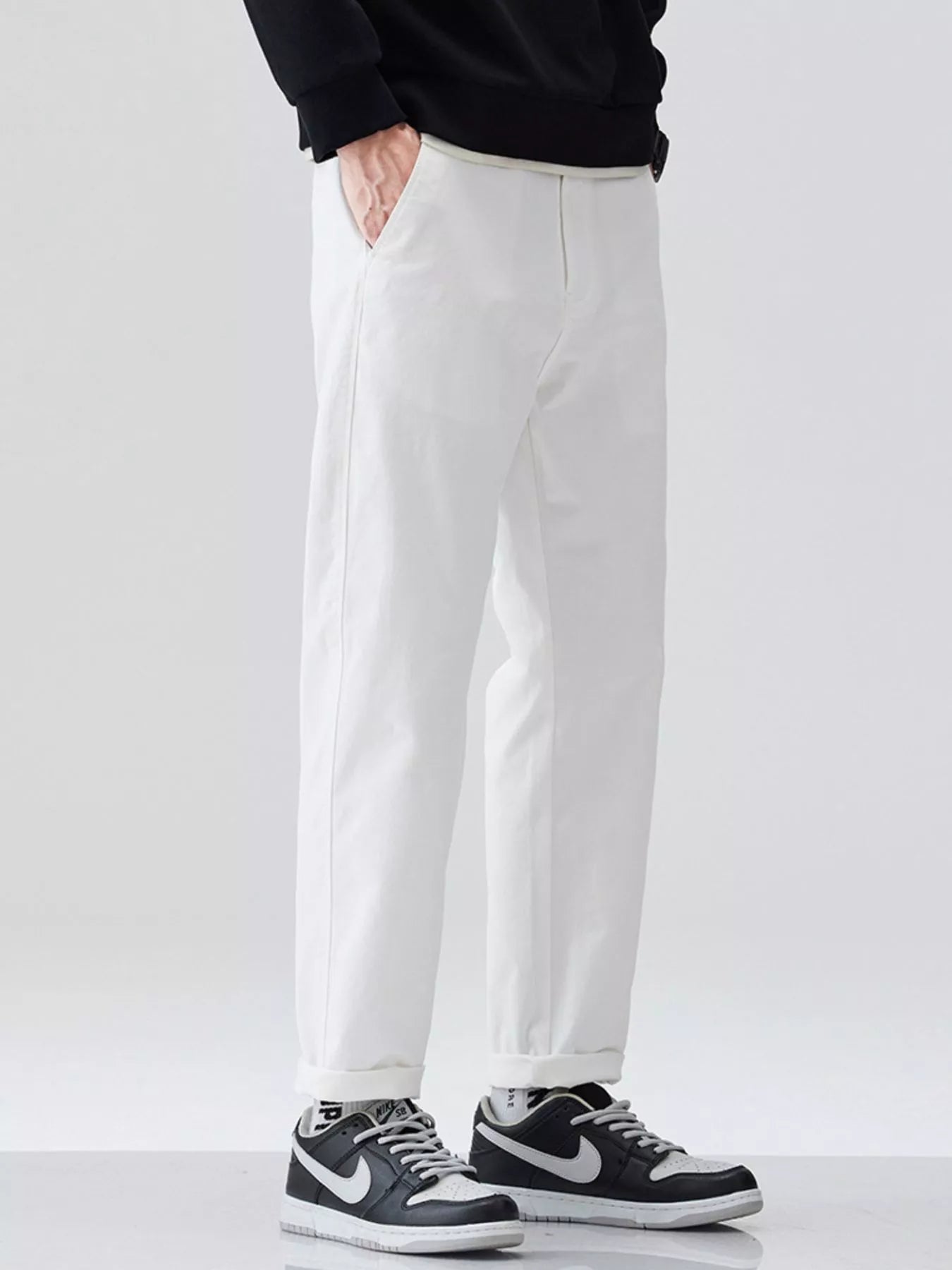 Loose Fit Pants in Dark Gray for Men