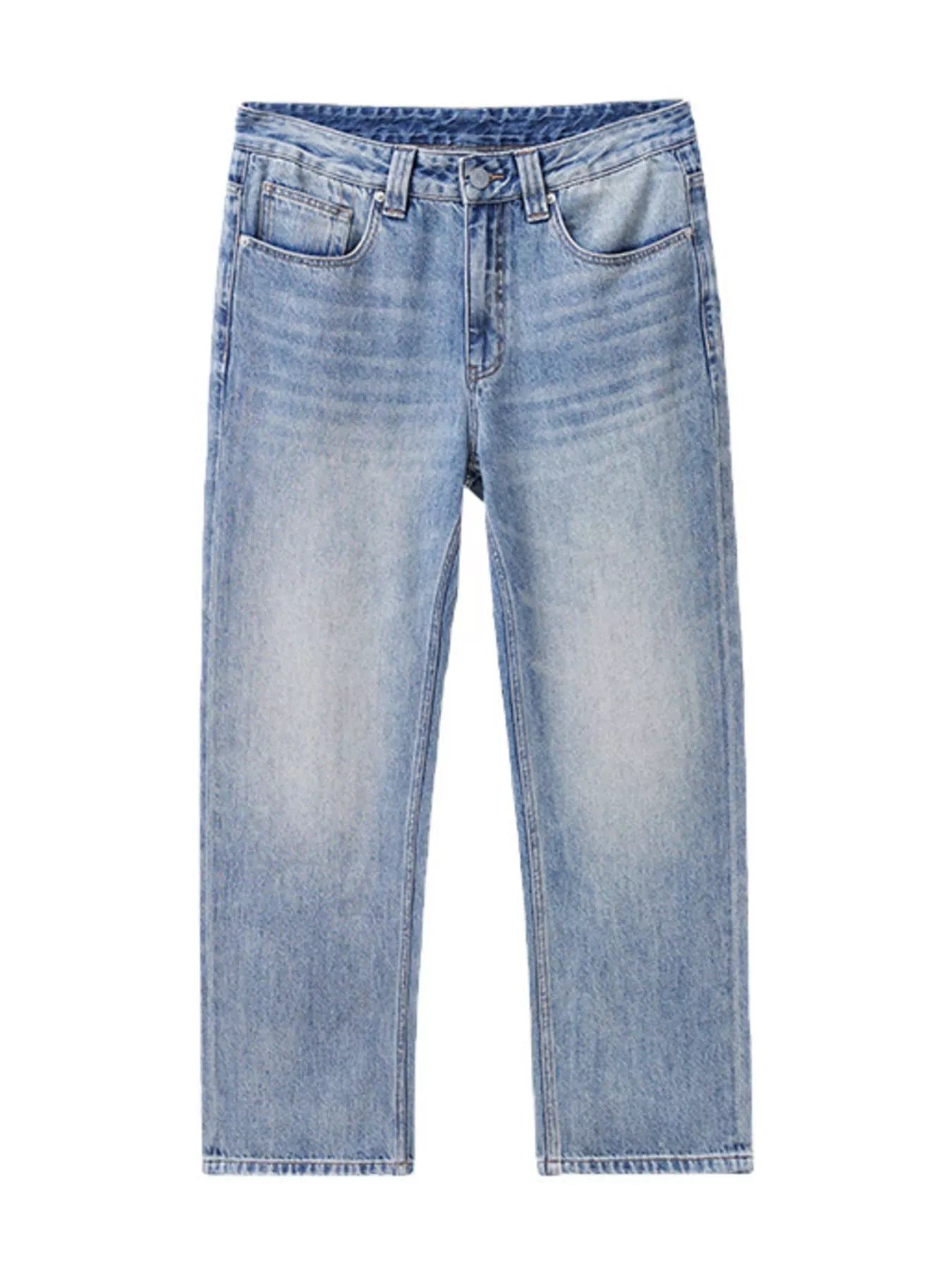 Vintage Wash Loose Fit Jeans in Blue for Men