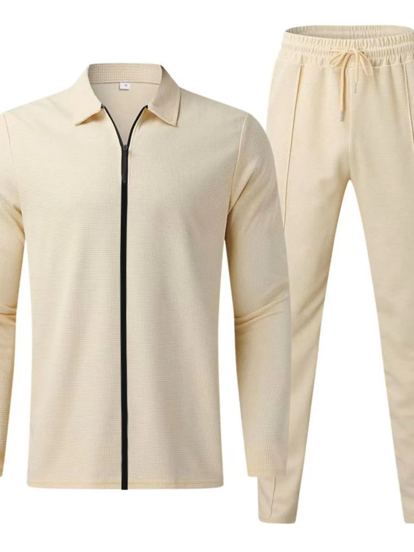 Zip Up Top and Pants Set Plus Size in Royal Blue for Men