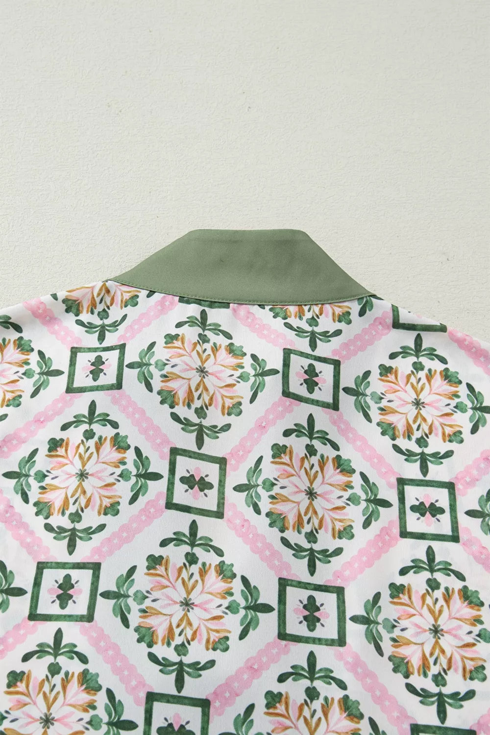 Multicolour Boho Geometric Flower Print Short Sleeve Loose Mini Dress for Women