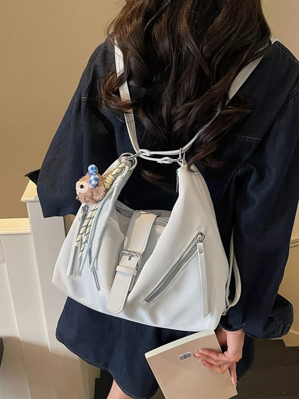 Convertible Buckle Shoulder Bag for Women