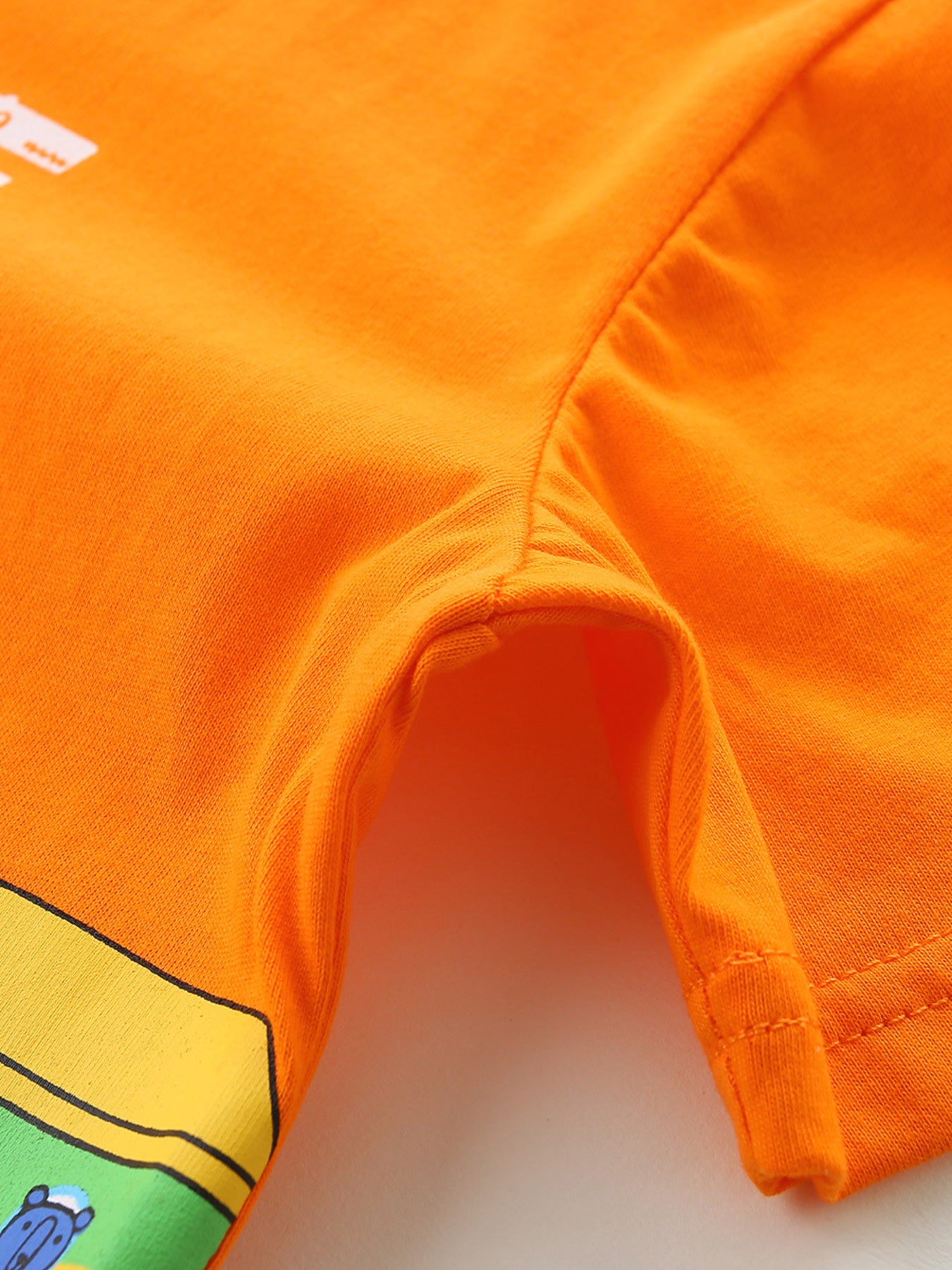 Love Travel Train Graphic T-Shirt in Orange for Boys