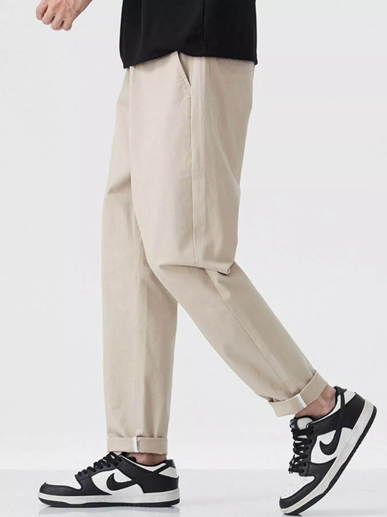 Loose Fit Pants in Dark Gray for Men