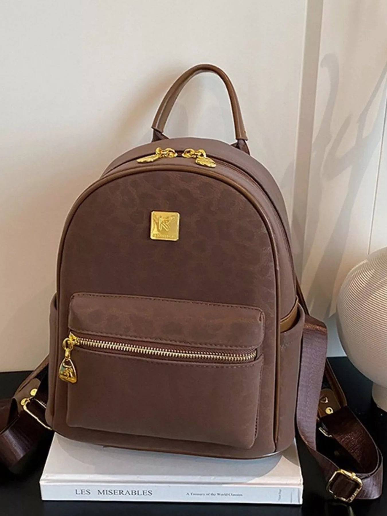 Vintage Style Leather Backpack Bag for Women