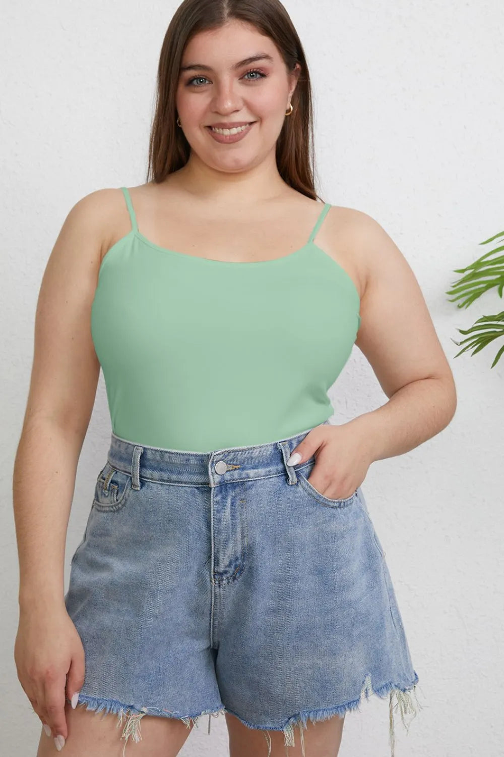 Round Neck Slim Cami Plus Size for Women