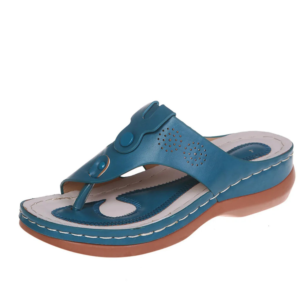 Cutout Wedge Sandals in Off-White for Women