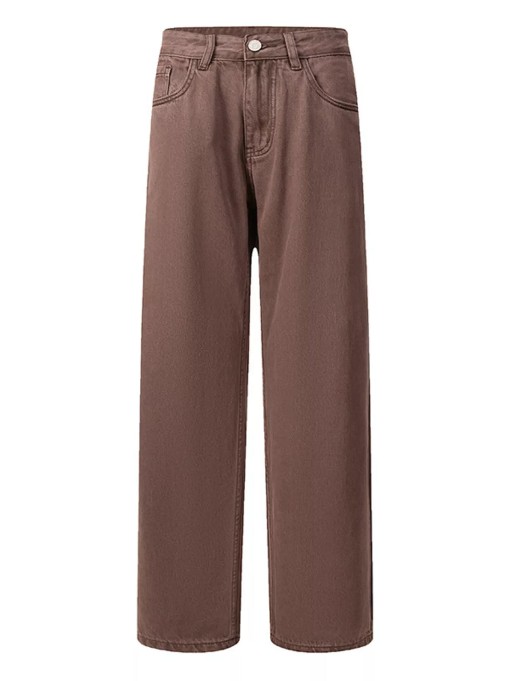 Vintage Wash Wide Leg Jeans in Khaki for Men