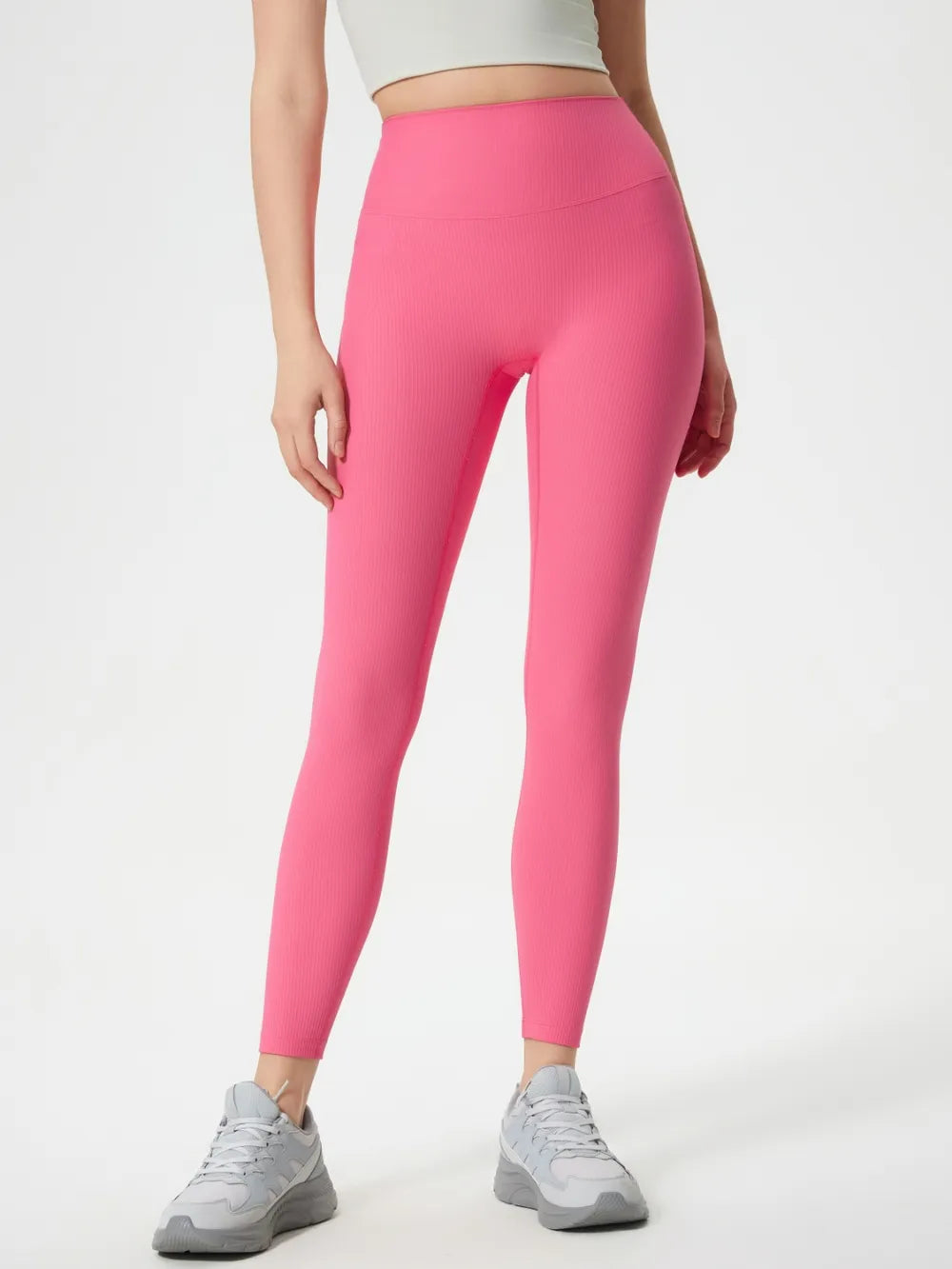 High Waist Active Leggings in Light Gray for Women