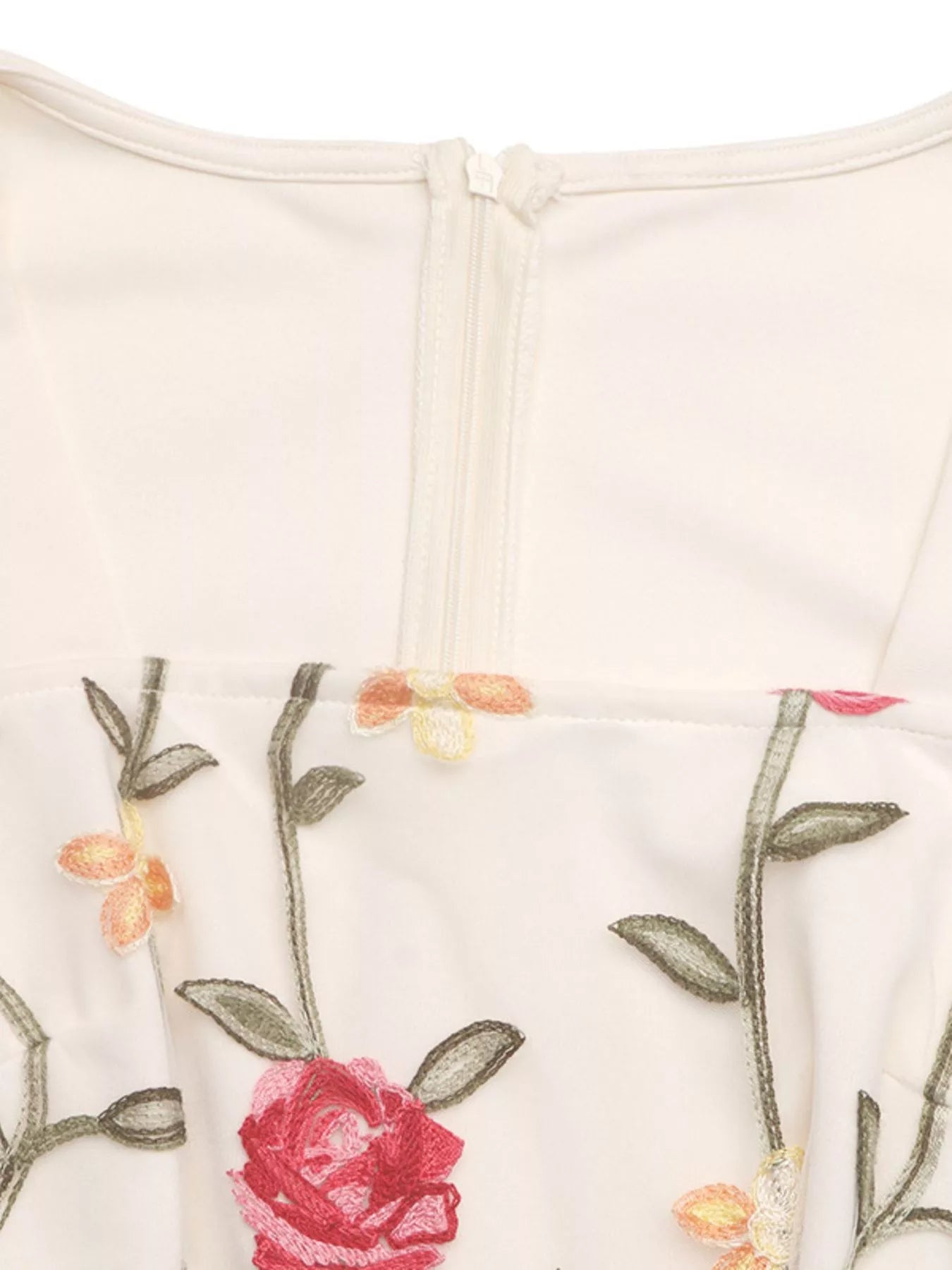 Floral Embroidered Ruffle Trim Jumpsuit for Women