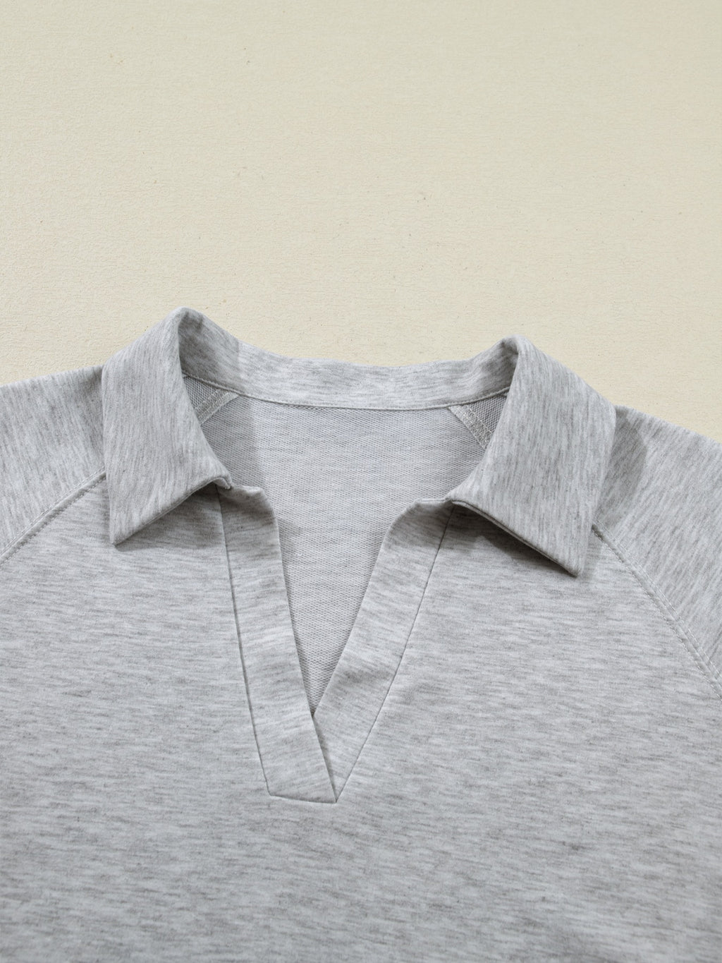 Polo Collar Short Sleeve Top and Shorts Set for Women