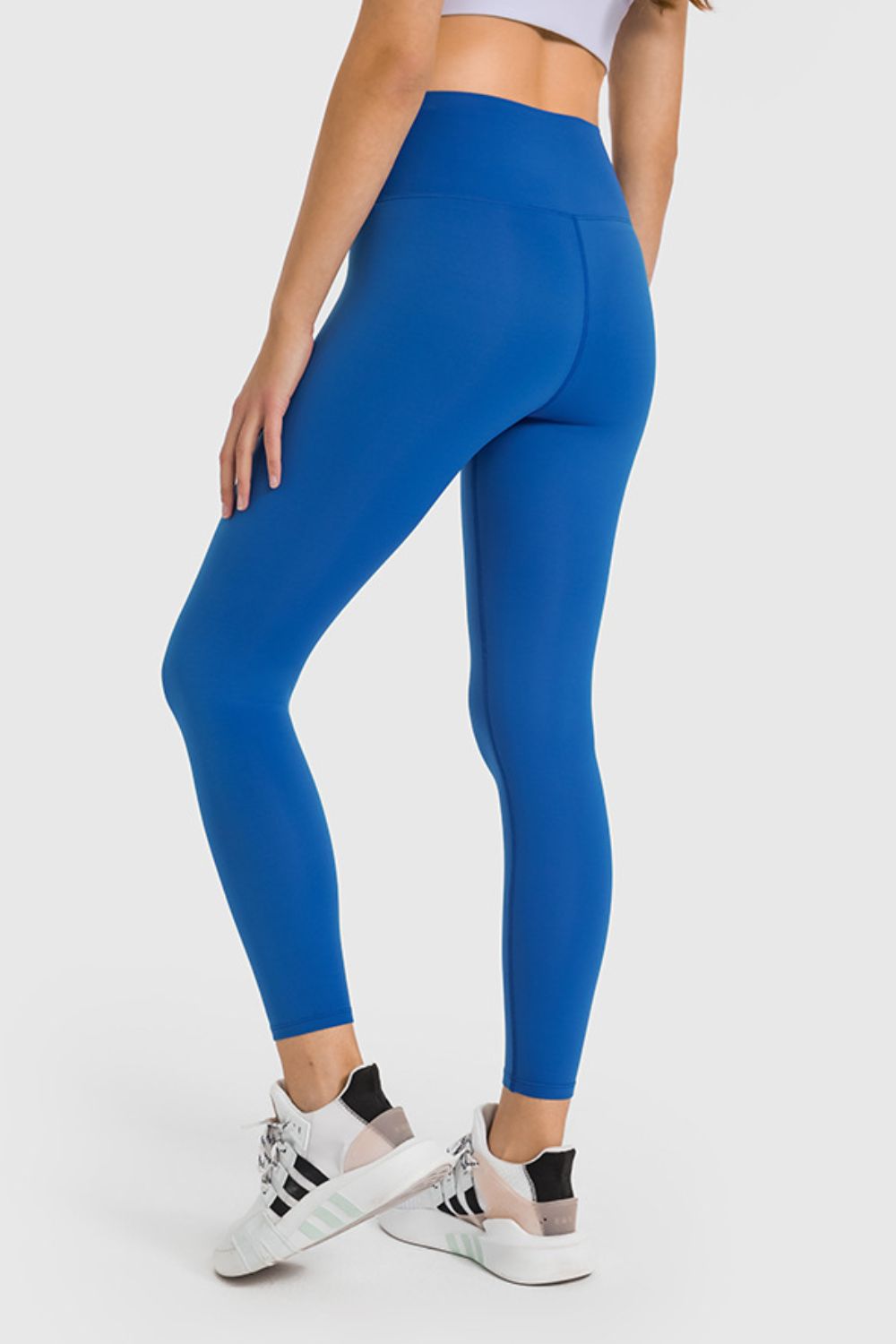 High Waist Ankle-Length Yoga Leggings in Dark Gray for Women