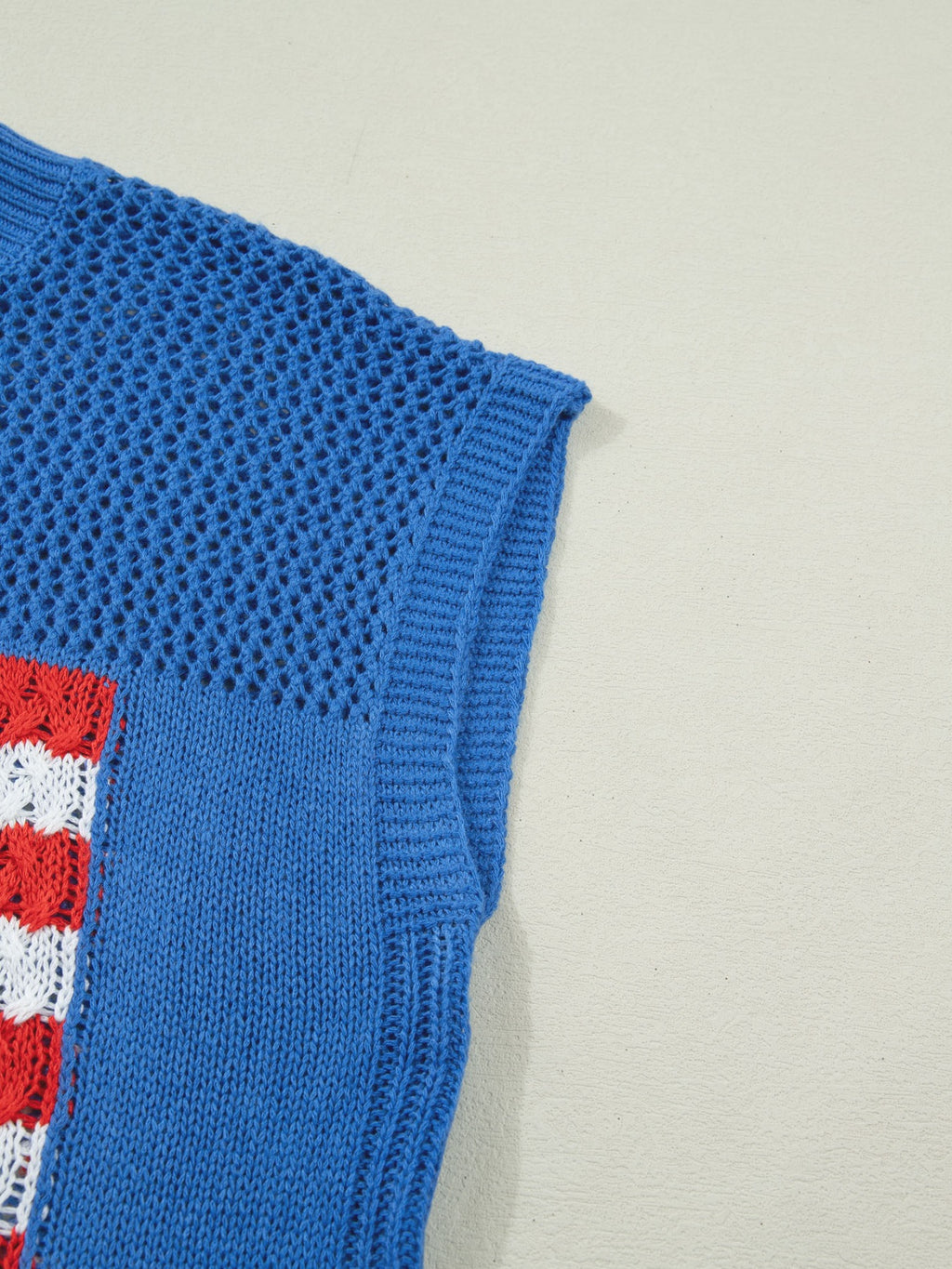 Flag Graphic Short Sleeve Sweater Top for Women