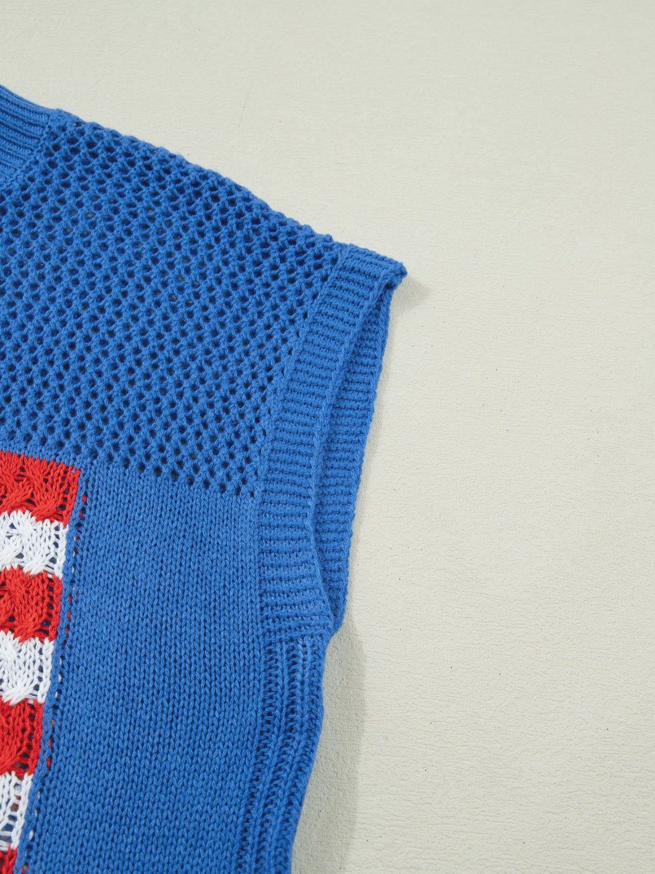 Flag Graphic Short Sleeve Sweater Top for Women