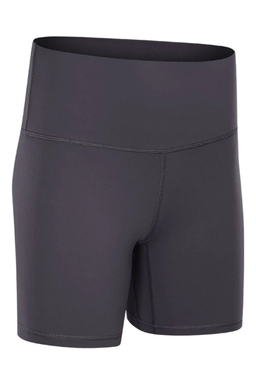 High Waist Training Shorts in Dark Gray for Women