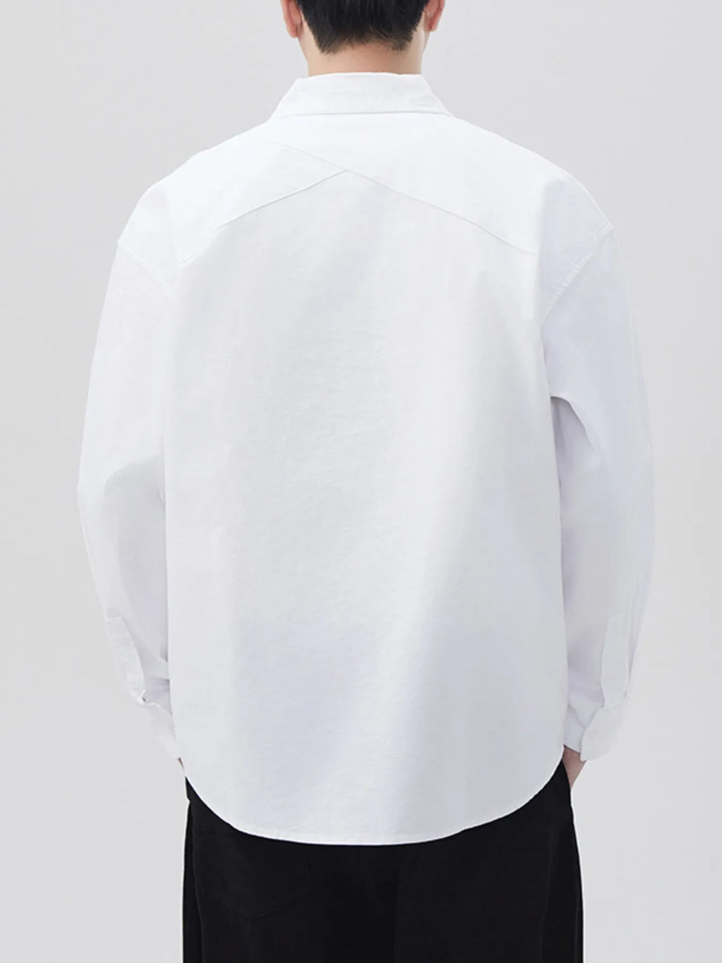 Plus Size Casual Solid Color Long Sleeve Shirt in Light Coffee for Men