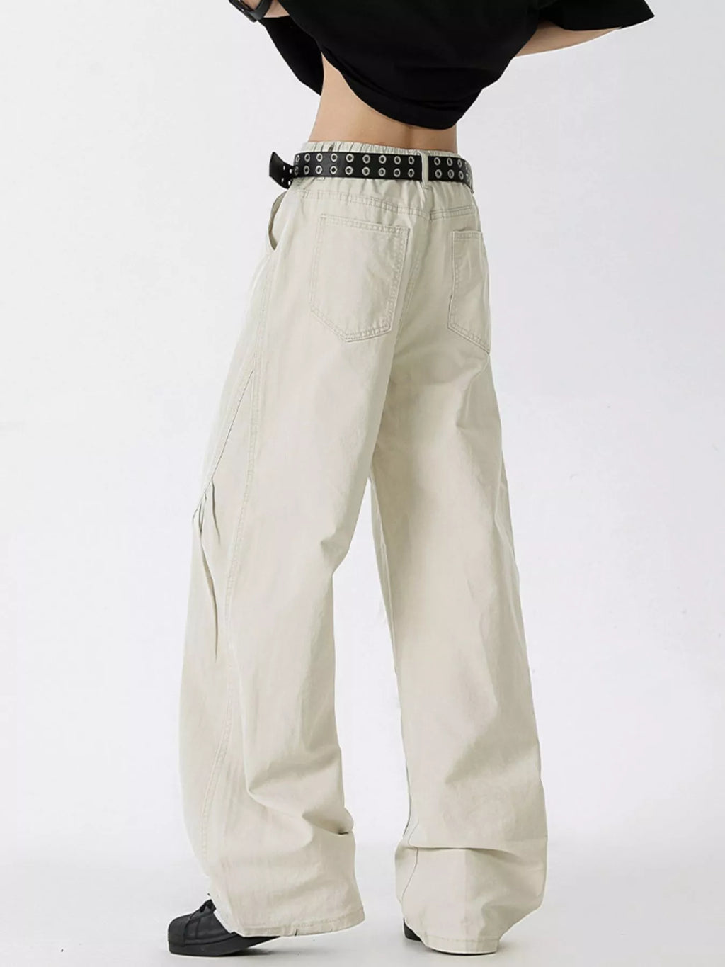 Wide Leg Jeans Plus Size in Green in Off-White for Men