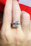 5 Carat Moissanite Platinum-Plated Ring for Women