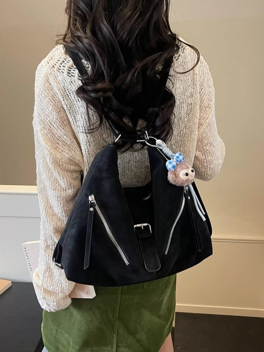 Convertible Buckle Shoulder Bag for Women