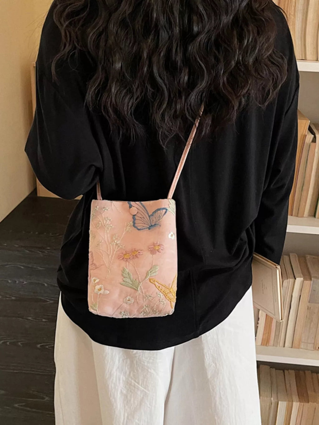 Embroidered Lightweight Crossbody Bag for Women