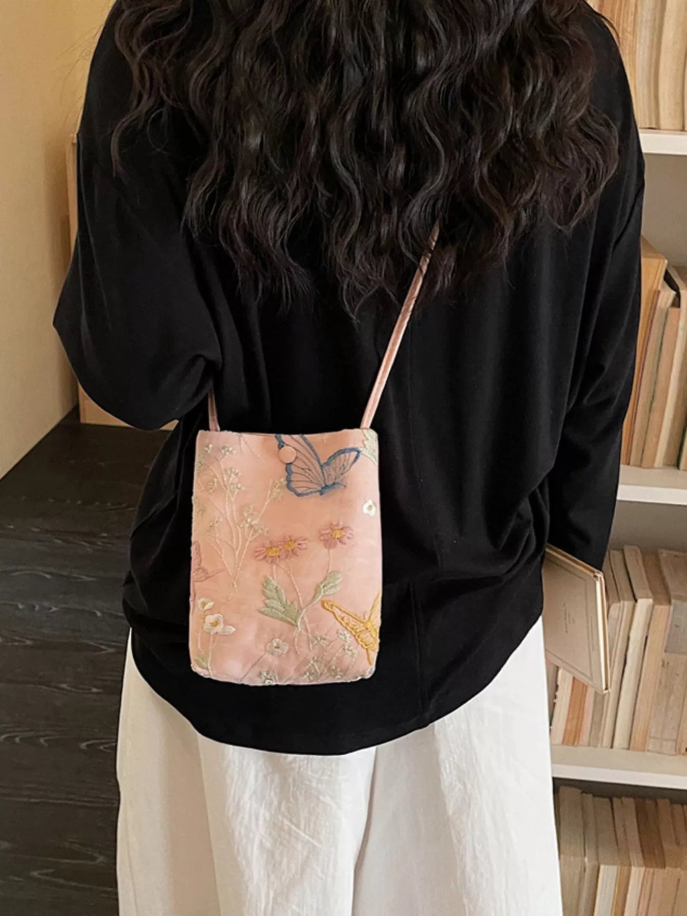 Embroidered Lightweight Crossbody Bag for Women
