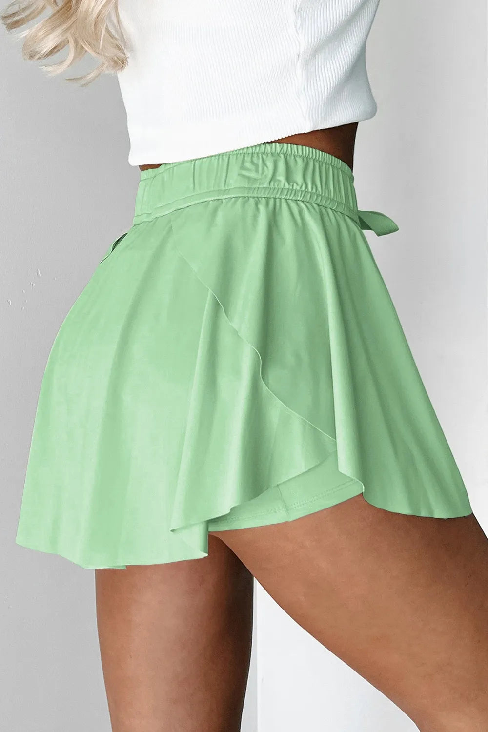 Drawstring Active Skorts for Women