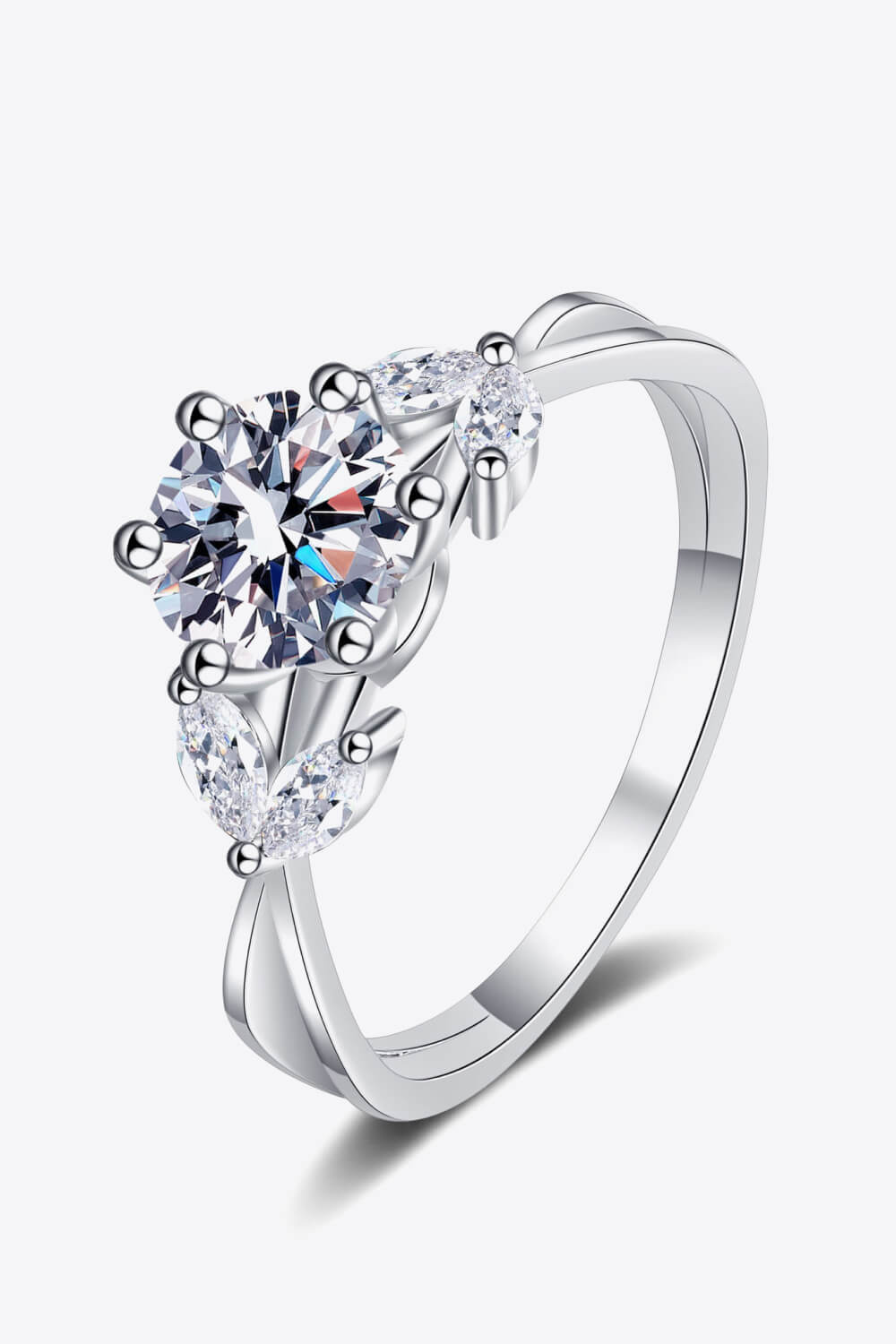 Come with Me 1 Carat Moissanite Ring in Silver for Women