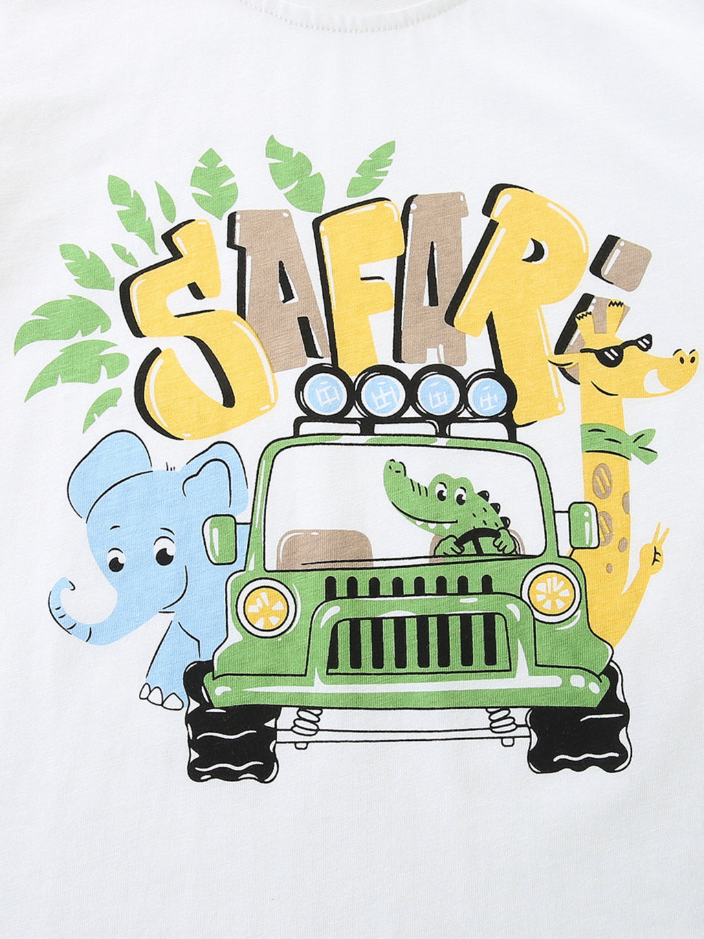 Animal Graphic Round Neck Tee for Boys