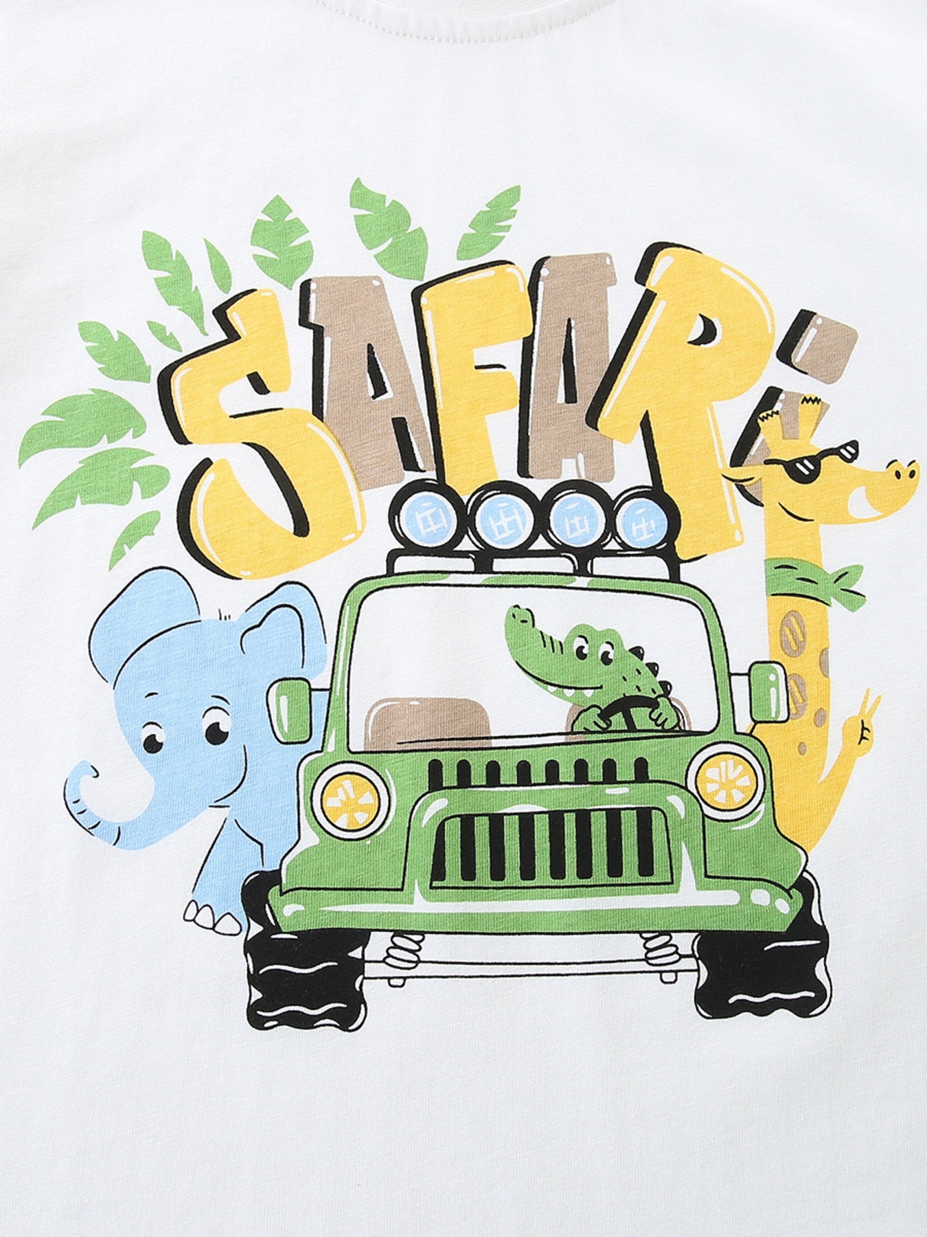 Animal Graphic Round Neck Tee for Boys