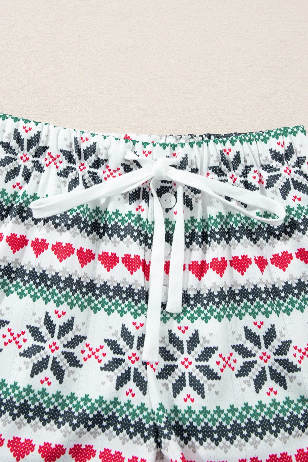 Letter Graphic Round Neck Top and Printed Shorts Lounge Set for Women