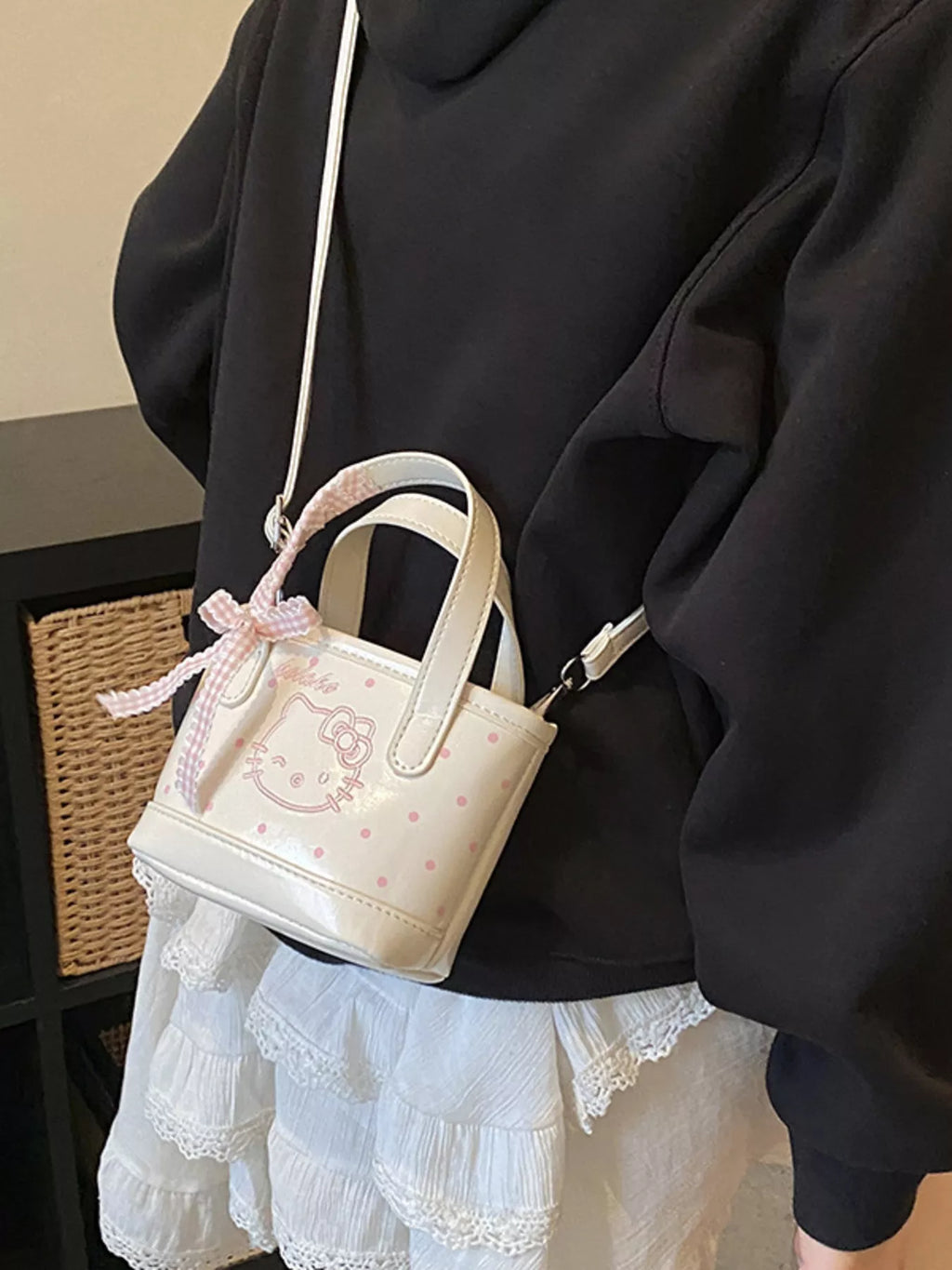 Polka Dot Mini Crossbody Bag for Women