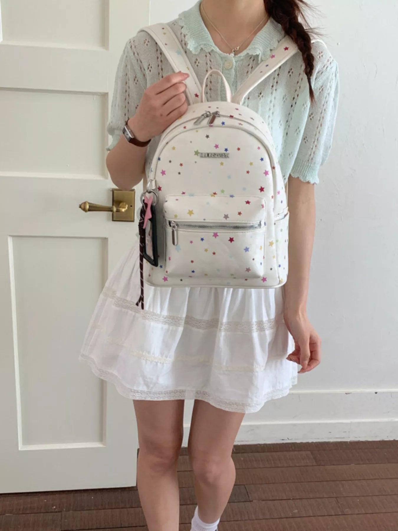 Star Pattern Backpack Bag for Women