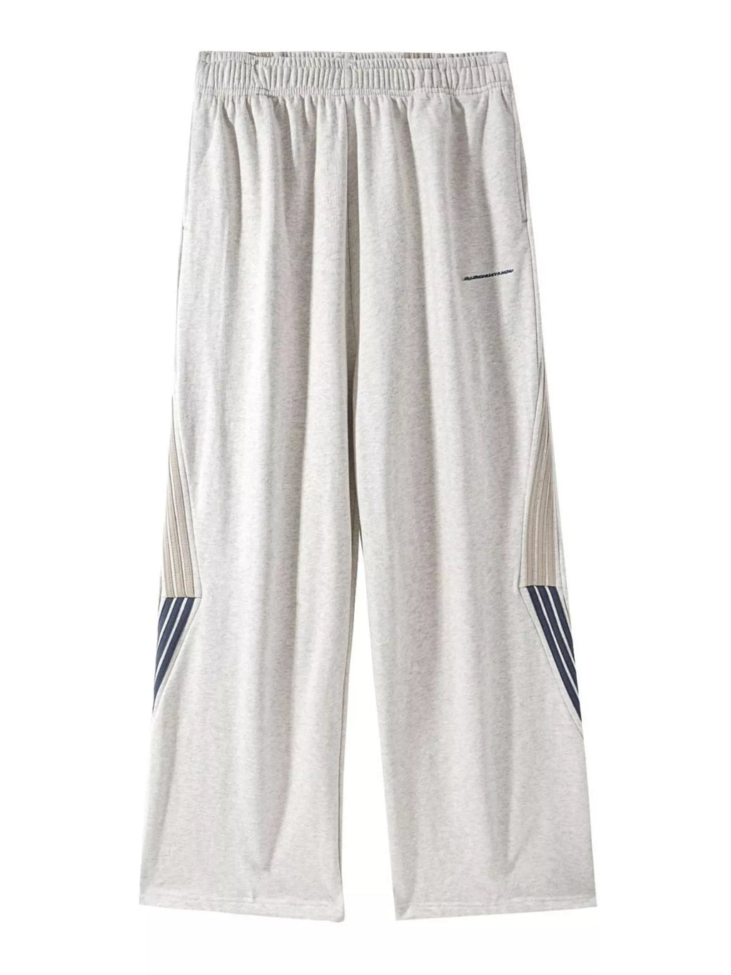 Plus Size Side Striped Relaxed Fit Casual Pants in Black for Men