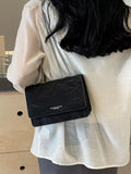 Texture Chain Shoulder Bag in Black for Women