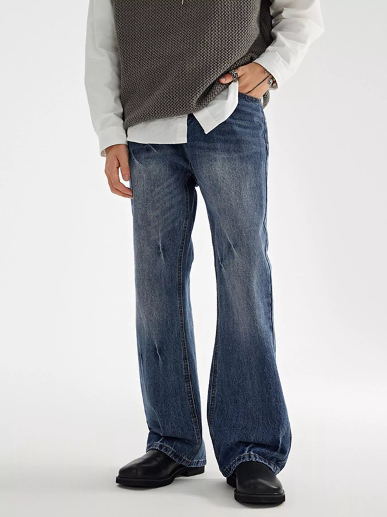 Wide Leg Jeans in Classic in Blue for Men