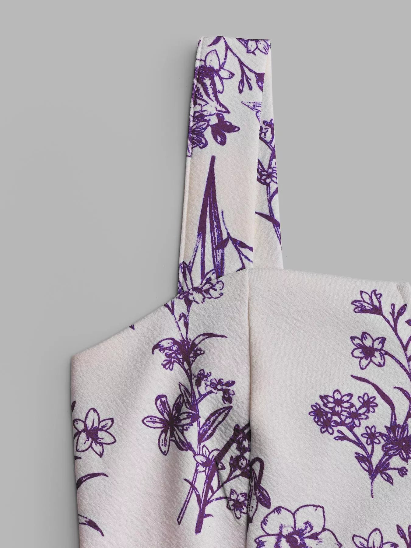 Floral Print Cami Top and Wide Leg Pants Set in Purple for Women