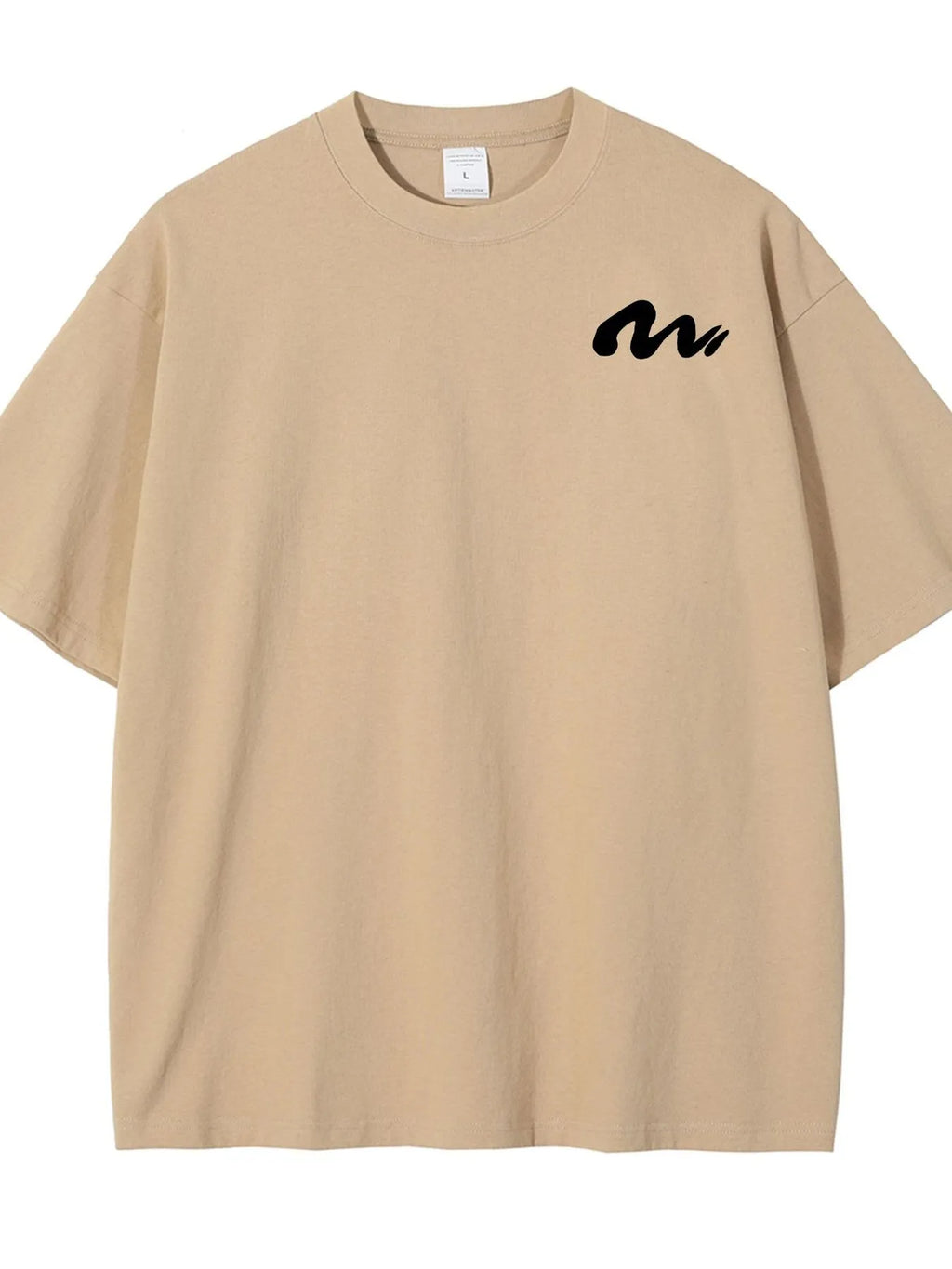 Round Neck Half Sleeve T-Shirt Plus Size in Black for Men