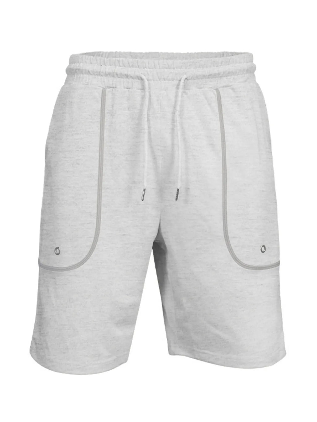 Round Neck Short Sleeve T-Shirt and Shorts Set Plus Size in Apricot for Men